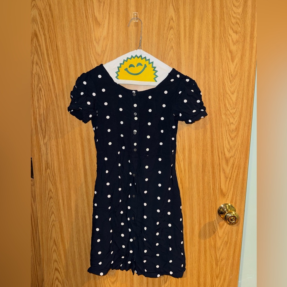 Old Navy Black and White Polka Dot Kids Dress
